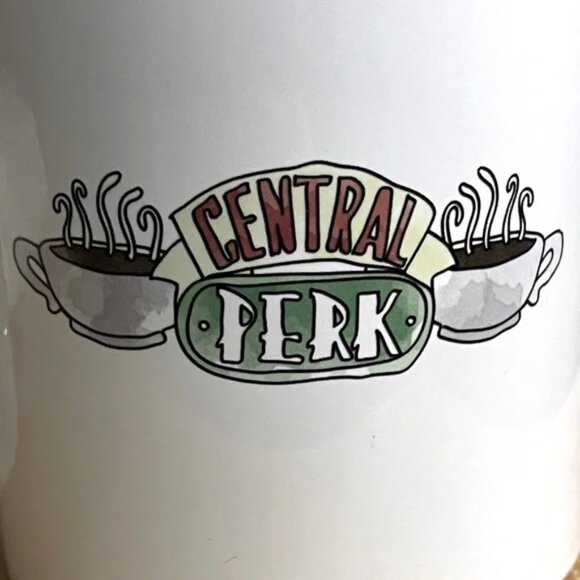 FRIENDS 12 ounce EUC ceramic CENTRAL PERK coffee mug TV show famous cafe Rachel - Picture 5 of 10